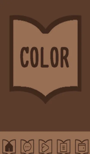 [LINE着せ替え] brown color Q51の画像1