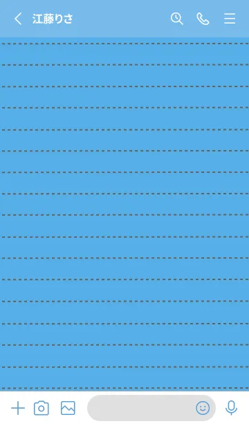 [LINE着せ替え] シンプル点線ノート/ブルーの画像2