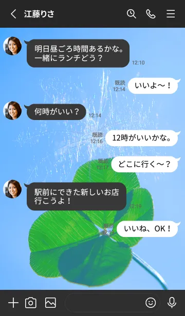 [LINE着せ替え] ケサランパサラン & Lucky clover #2-3の画像3