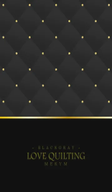 [LINE着せ替え] LOVE QUILTING - BLACK GRAY 26の画像1