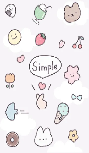 [LINE着せ替え] Greige シンプルアイコン春02_1の画像1