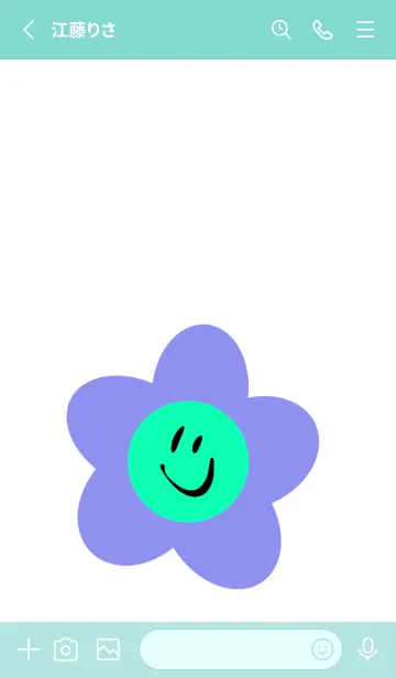 [LINE着せ替え] スマイル フラワー 4の画像2