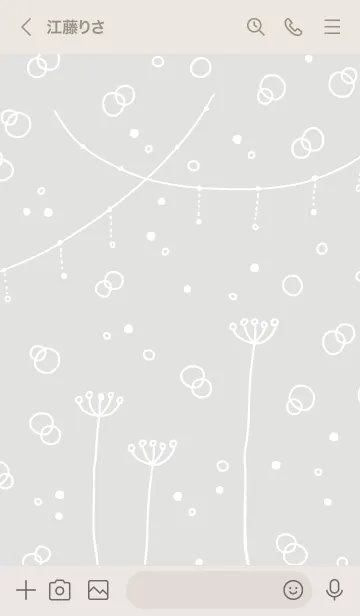 [LINE着せ替え] シンプルかわいい白い花20の画像2