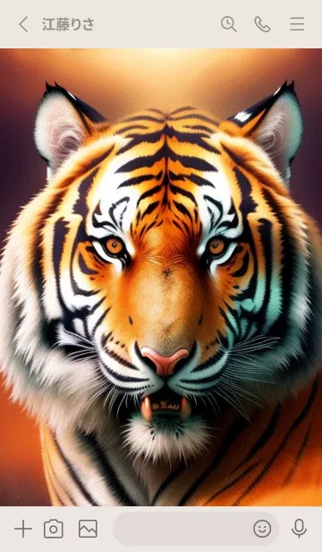 [LINE着せ替え] 虎，雪地の主 60cJの画像2