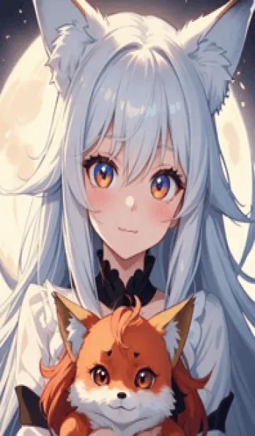 [LINE着せ替え] Q版かわいい猫女 Qoxsの画像1