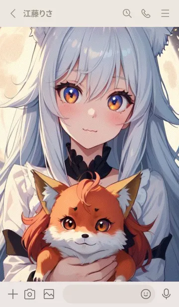 [LINE着せ替え] Q版かわいい猫女 Qoxsの画像2