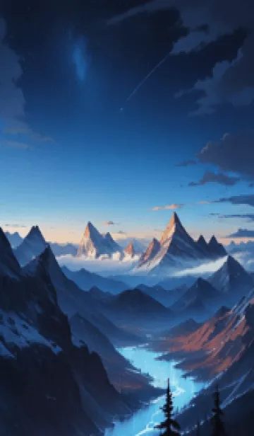 [LINE着せ替え] 絶景の雪山 nfmfの画像1