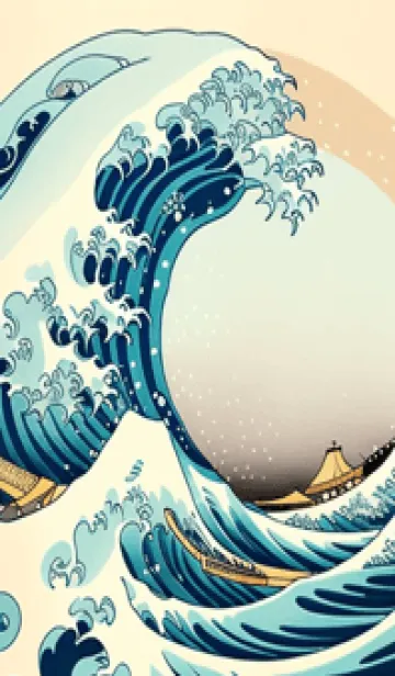 [LINE着せ替え] 浮世絵の海 mwDJの画像1