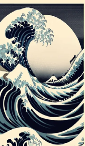 [LINE着せ替え] 浮世絵の海 yEWZの画像1