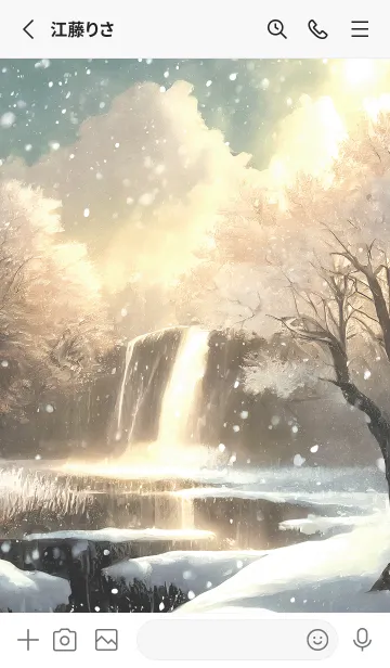 [LINE着せ替え] 優美な冬の風景の着せかえ(Winter-2872)の画像2