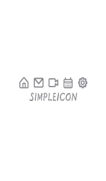 [LINE着せ替え] SIMPLE ICON -WHITE- 111の画像1