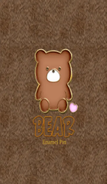 [LINE着せ替え] Bear Enameled Pin & Fur 2の画像1