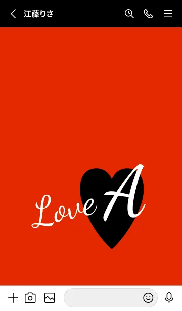 [LINE着せ替え] ラブ イニシャル ”A” 2の画像2
