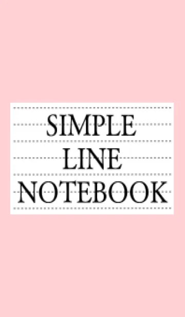 [LINE着せ替え] シンプル点線ノート/ピンクの画像1