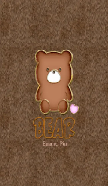 [LINE着せ替え] Bear Enameled Pin & Fur 3の画像1