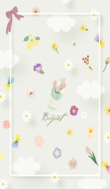 [LINE着せ替え] green bouquet 07_1の画像1