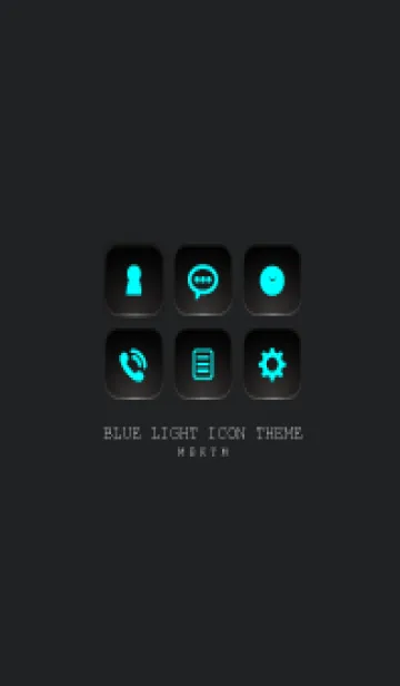 [LINE着せ替え] BLACK - BLUE LIGHT ICON THEME SWITCH 5の画像1