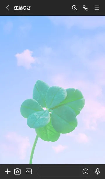 [LINE着せ替え] 本物ラッキークローバー 7-leaf #4-22の画像2