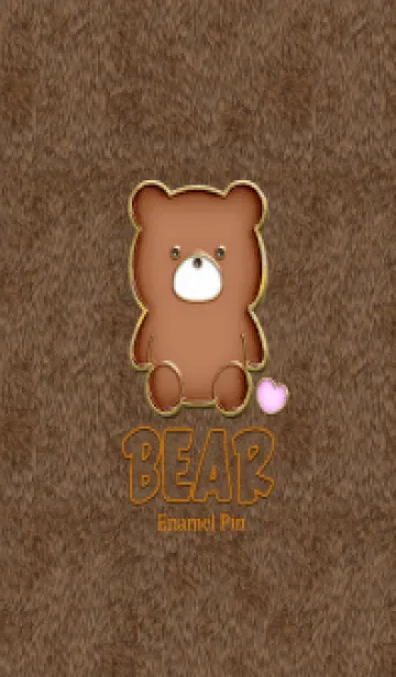 [LINE着せ替え] Bear Enameled Pin & Fur 4の画像1