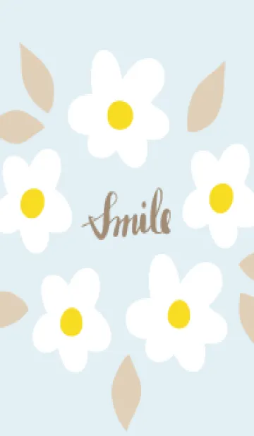 [LINE着せ替え] 白い花の輪27の画像1