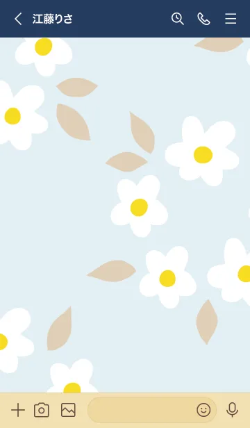 [LINE着せ替え] 白い花の輪27の画像2