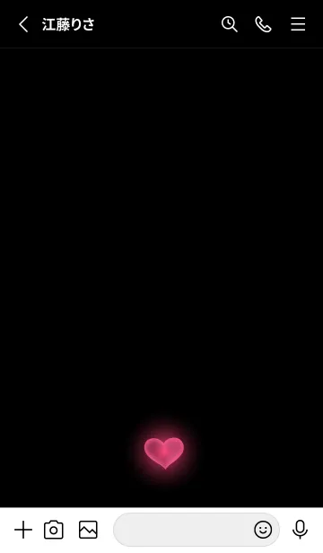 [LINE着せ替え] BLACK - HEART LIGHT 5の画像2