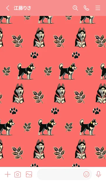 [LINE着せ替え] red シベリアンハスキーの画像2