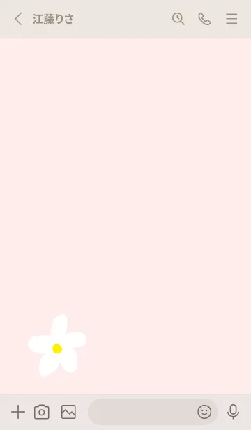 [LINE着せ替え] 白い花 ナチュラル30の画像2