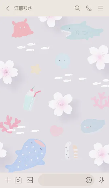 [LINE着せ替え] violet 桜と海04_1の画像2