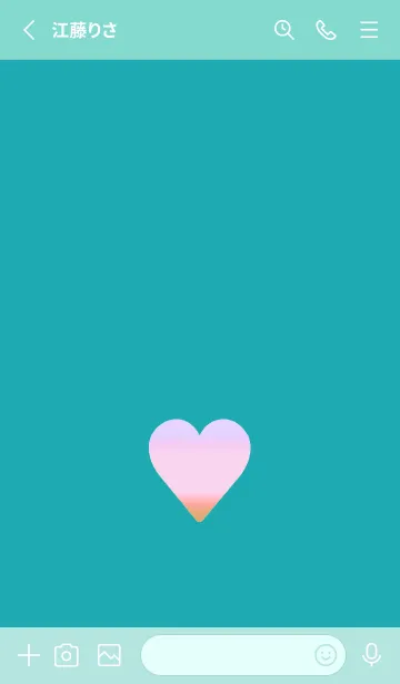 [LINE着せ替え] グラデーション ハート 94の画像2