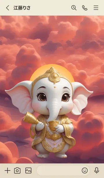 [LINE着せ替え] Cute Ganesha  Money & Rich Theme (JP)の画像2