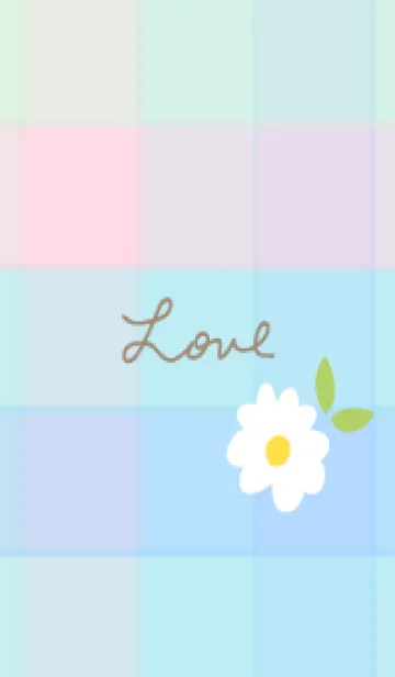 [LINE着せ替え] デイジー チェック柄2の画像1