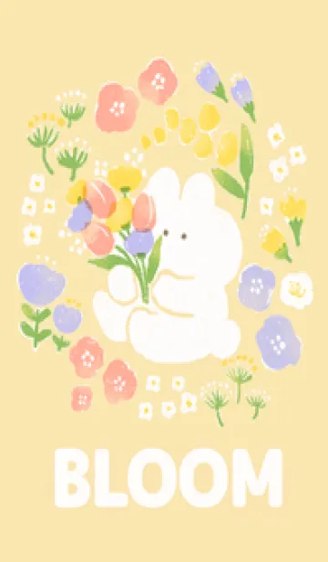 [LINE着せ替え] BLOOM うさぎときどきにんじんの画像1