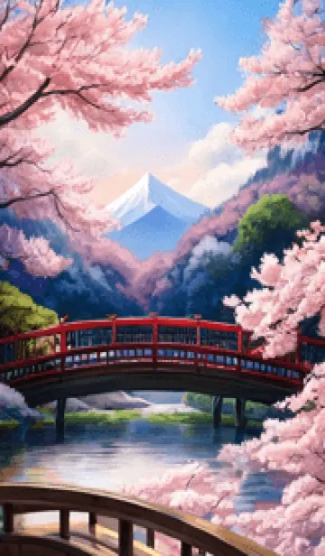 浮世絵の桜猫 9bEiの着せ替えメイン画像