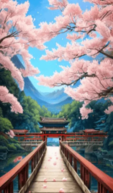 [LINE着せ替え] 浮世絵の桜猫 I5uaの画像1