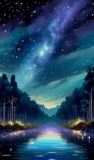 [LINE着せ替え] 綺麗な星空の夜景着せかえ#69の画像1