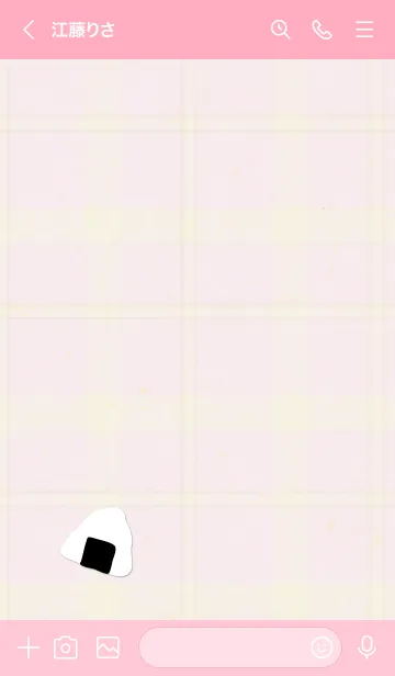 [LINE着せ替え] チェック柄 おにぎり17の画像2