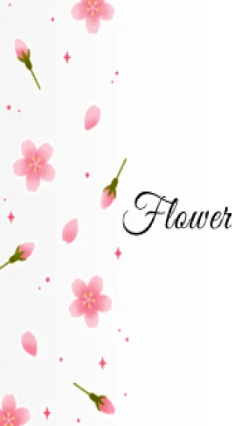 [LINE着せ替え] Flower 006 【桜×白】の画像1