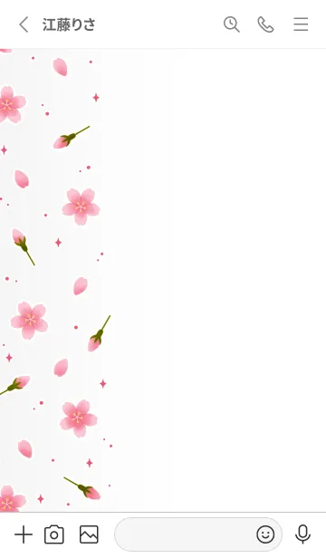 [LINE着せ替え] Flower 006 【桜×白】の画像2