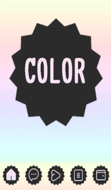 [LINE着せ替え] bw color rainbow M07の画像1