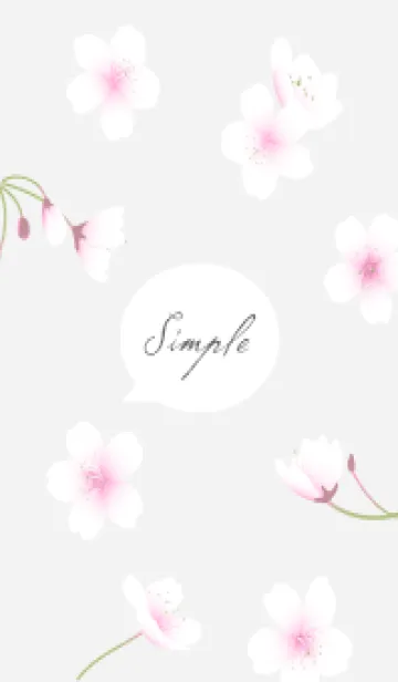 [LINE着せ替え] シンプル桜01_1の画像1
