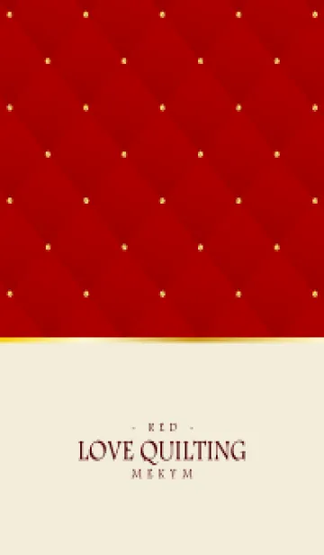 [LINE着せ替え] LOVE QUILTING - RED 27の画像1