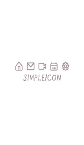 [LINE着せ替え] SIMPLE ICON -WHITE- 112の画像1