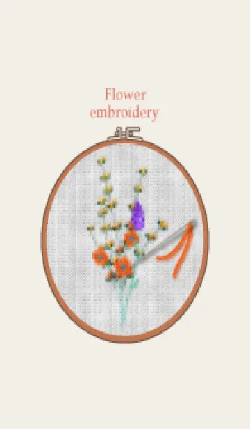 [LINE着せ替え] Flower embroidery 99の画像1