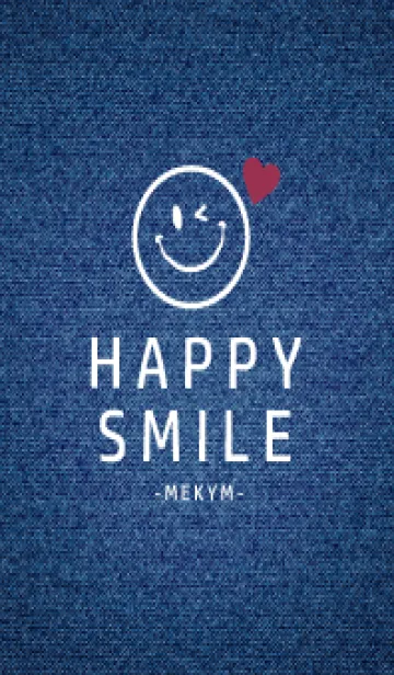 [LINE着せ替え] HAPPY SMILE DENIM HEART - MEKYM 35の画像1