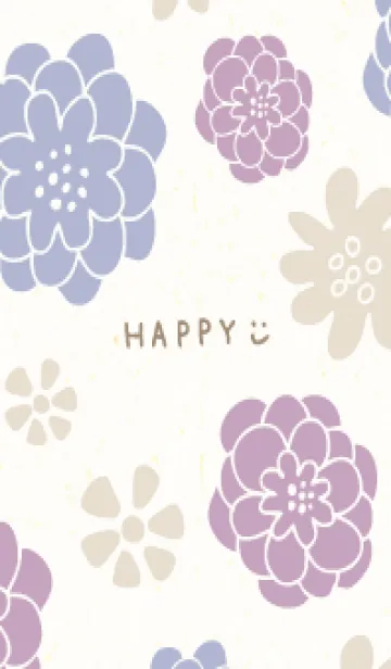 [LINE着せ替え] カラフルとベージュの花24の画像1