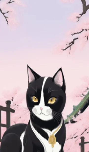 [LINE着せ替え] 浮世絵の桜猫 vY32の画像1