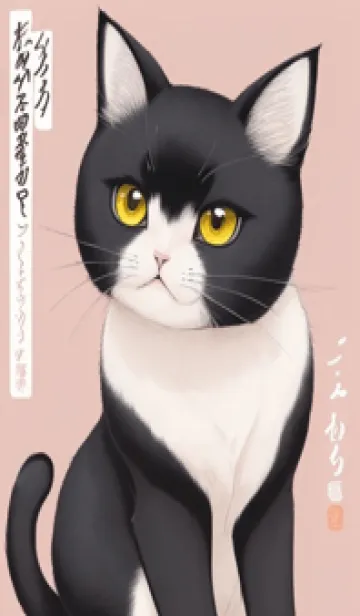 [LINE着せ替え] 浮世絵の桜猫 a70Gの画像1