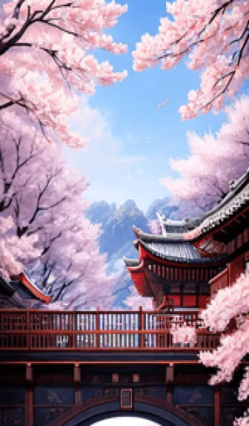 [LINE着せ替え] 浮世絵の桜猫 KaDTの画像1