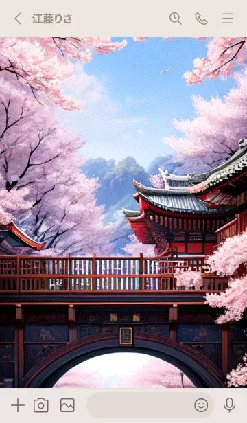 [LINE着せ替え] 浮世絵の桜猫 KaDTの画像2